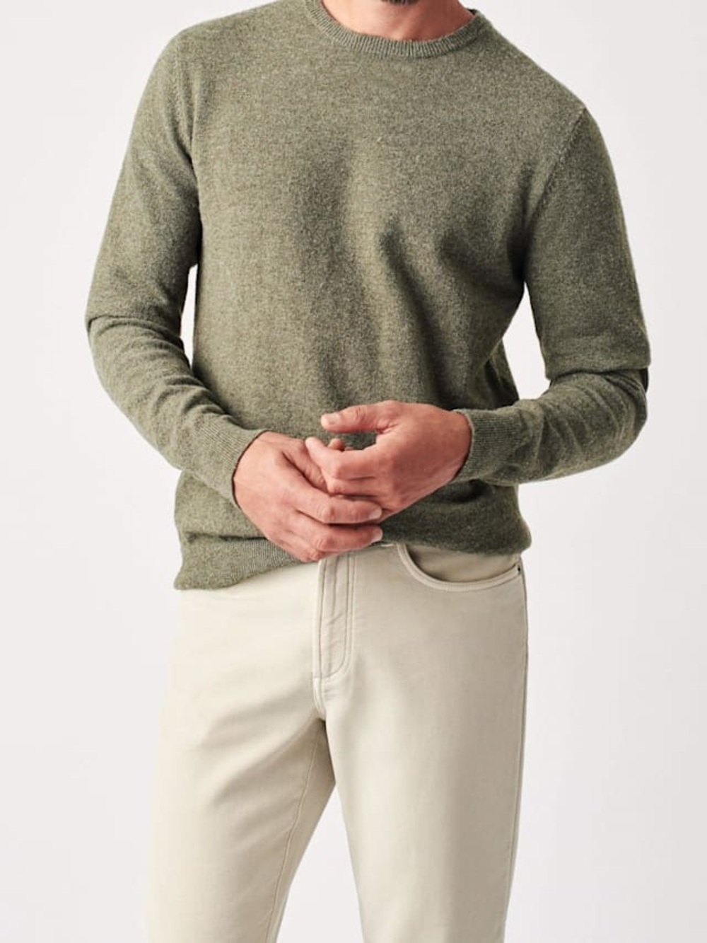 $172 Faherty Brand Jackson Crew Sweater In Forest Grove Green Size Medium! - Picture 2 of 11